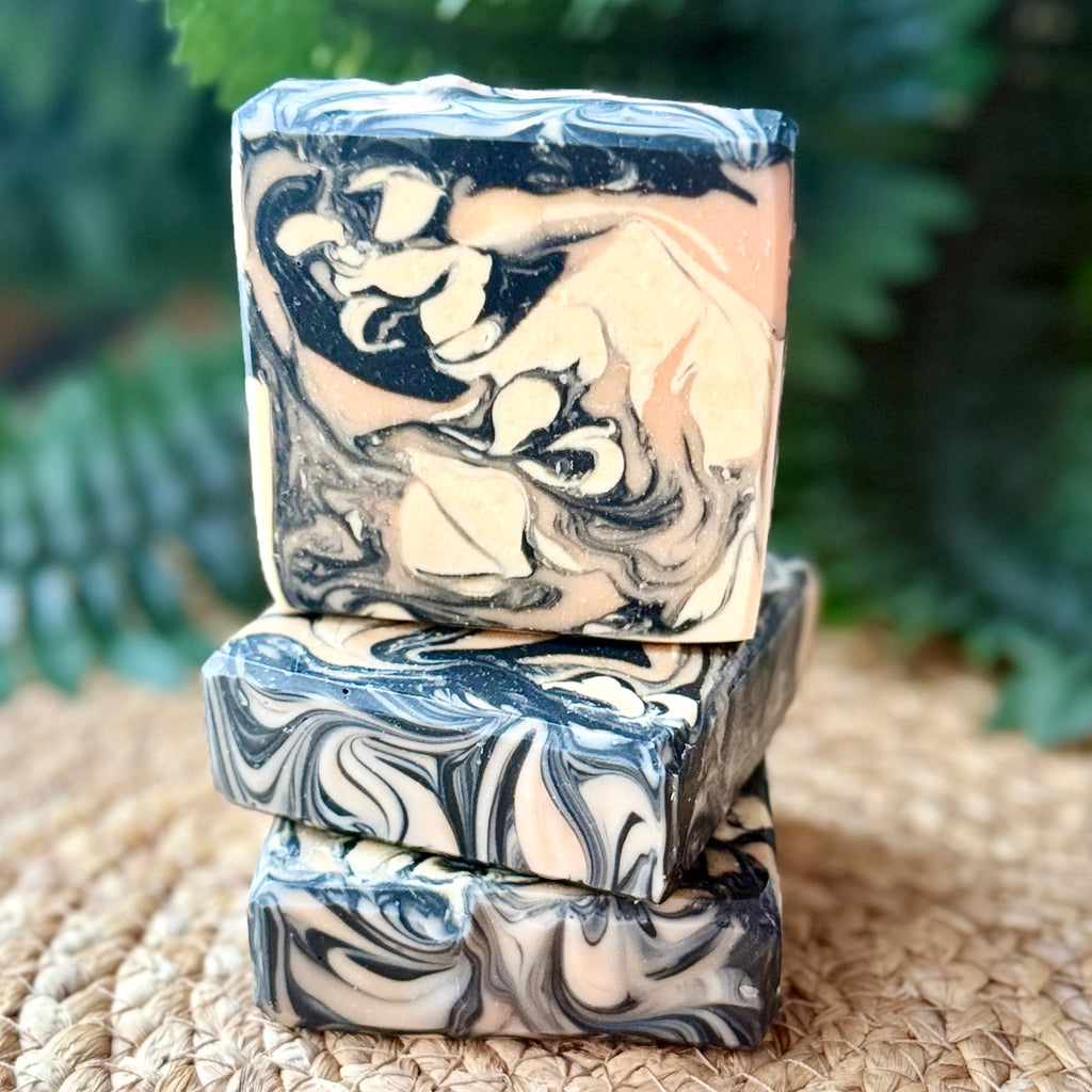 Charcoal + Pink Clay - Face & Body Bar