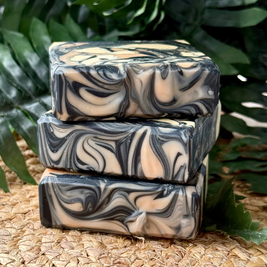 Charcoal + Pink Clay - Face & Body Bar